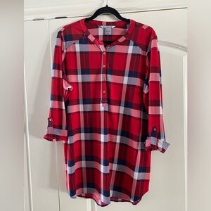 Nygard Red and Blue Plaid Shirt